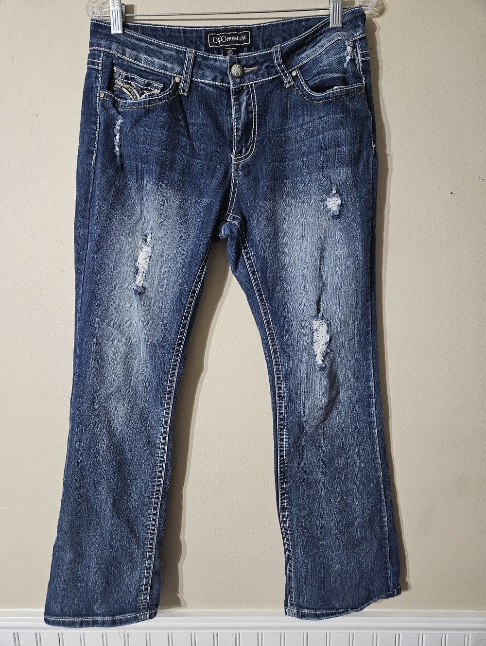 Cato Distressed Jeans With Bling Size 12P